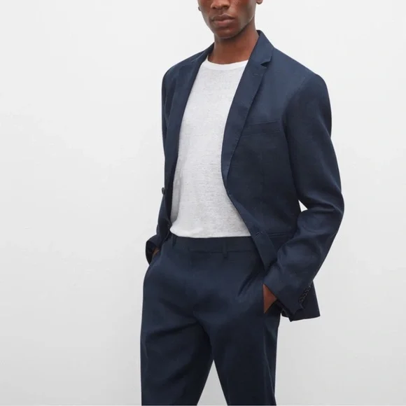 Club Monaco Summer Linen Blazer in Navy Size 36S